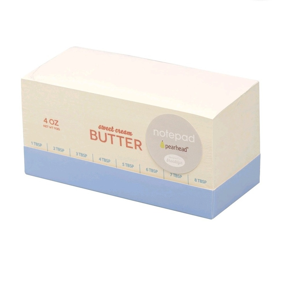 Pearhead Butter Stick Notepad Yellow New Retro 650 Tear-Off Pages Walmart